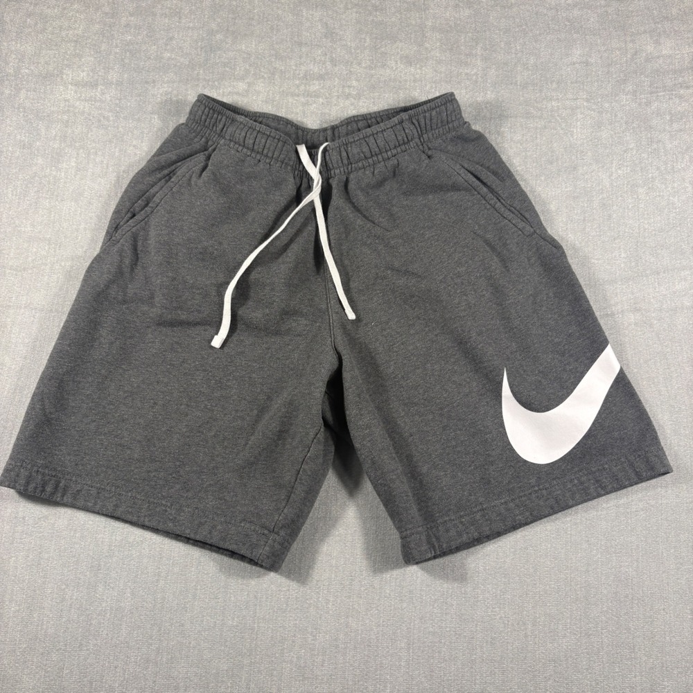 Nike Mens Sportswear Fleece Shorts Grey Big Swoosh BV2770-071 Size M